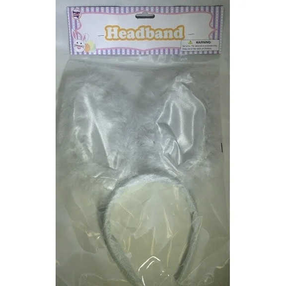 New Knack- White Easter Headband Bunny Ears