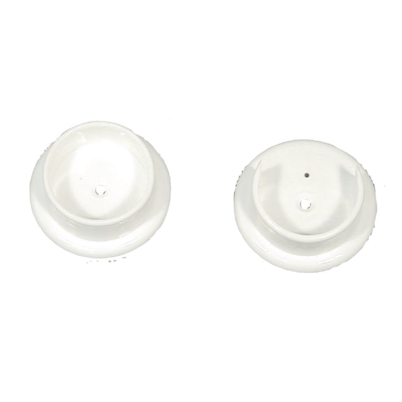Knape & Vogt Pole Socket - Durable Plastic, White, Includes Screws - 2 Pack
