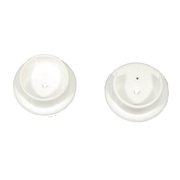 Knape & Vogt Pole Socket - Durable Plastic, White, Includes Screws - 2 Pack