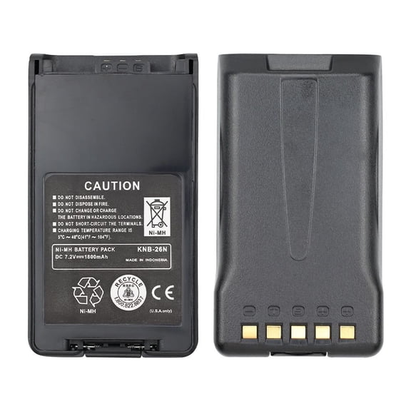 KNB-26N KNB-26 KNB-25 KNB-25A Replacement Battery 1800mAh Ni-MH for Kenwood NX220 NX320 NX420 TK2160 TK3160 TK2170 TK3170 TK2140 TK3140 Two Way Radio 7.5V Battery
