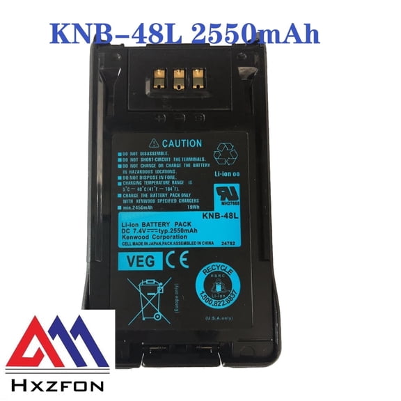 KNB-48L 7.4v 2550mAh battery for Kenwood NX-200 NX-300, P25 TK5220