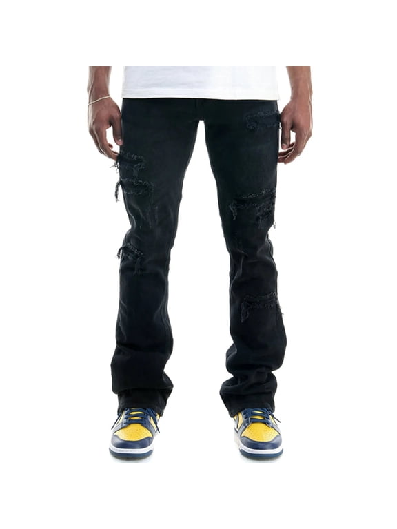 KNDK Men SF-P Skinny Flare Jeans (Black)
