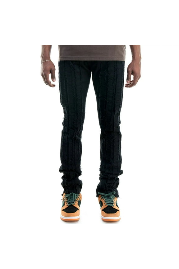 KNDK Men Stacked Fallin Jeans (Black)