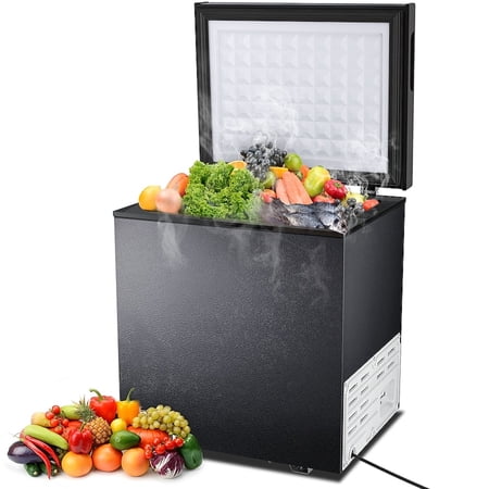 KNDKO 1.8cu.ft. Chest Freezer with Adjustable Temperature, Free Standing Top Open Door Compact Freezer with Removable Basket for Kitchen/Home/Bar/Garage/Office