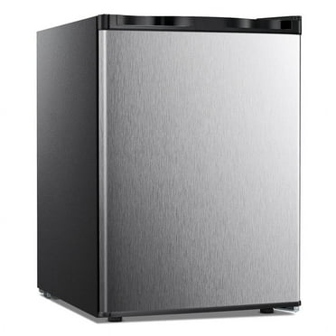 KNDKO 2.6Cu.ft Upright Freezer, Mini Freezer with Reversible Single Door, Removable Shelves, Adjustable Thermostat for Home/Kitchen/Office, Silver