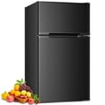 thumbnail image 1 of KNDKO 3.5Cu.Ft Mini Refrigerator with Freezer, Two Door Mini Fridge with Adjustable Thermostat for Bedroom/Office/Dorm/Kitchen (BLACK), 1 of 10