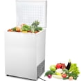 thumbnail image 1 of KNDKO 2.8cu.ft Compact Chest Freezer, Mini Freezer with Adjustable Temperature, 2 Removable Baskets, Top Open Door, Energy Saving, White, 1 of 7