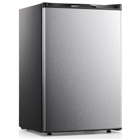 KNDKO 3.2Cu.ft Upright Freezer, Compact Freezer with Removable Shelves, Adjustable Thermostat for Home/Kitchen/Office, SILVER