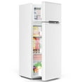 thumbnail image 1 of KNDKO 4.5 Cu.Ft Mini Fridge with Freezer, Small Refrigerator with 3 Level Adjustable Thermostat, 2 Door Small Refrigerator, Removable Glass Shelves for Bedroom, Kitchen, Apartment, White, 1 of 9