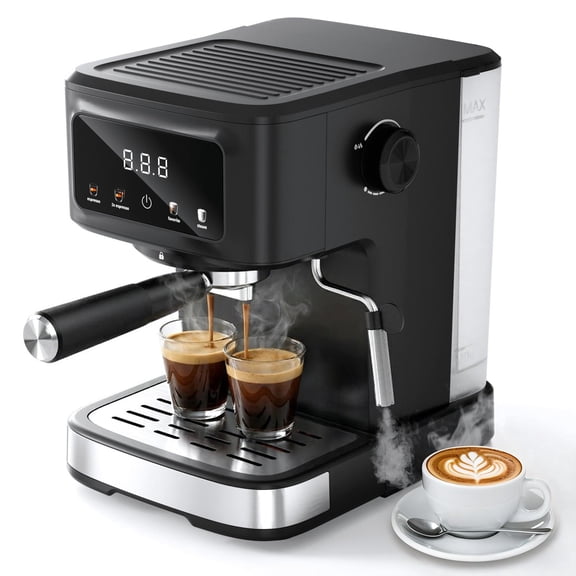 KNDKO Espresso Machine with Milk Frother, 15 Bar Automatic Coffee Maker with Steam Wand, Water Tank for Latte & Cappuccino