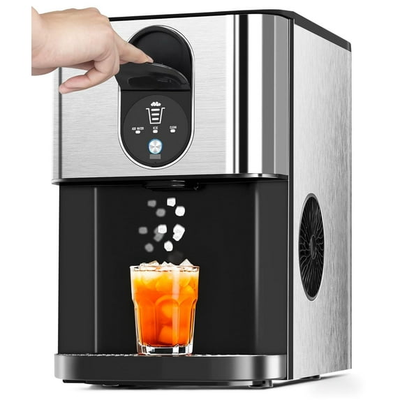 KNDKO Nugget Ice Maker Make Ice Efficiently, Be Ready For Ice Available In 15-20 Mins For 1-2 Cups Of Drink And Make 44 Lbs Ice In 24 Hours, Perfect For Family Party Or Office