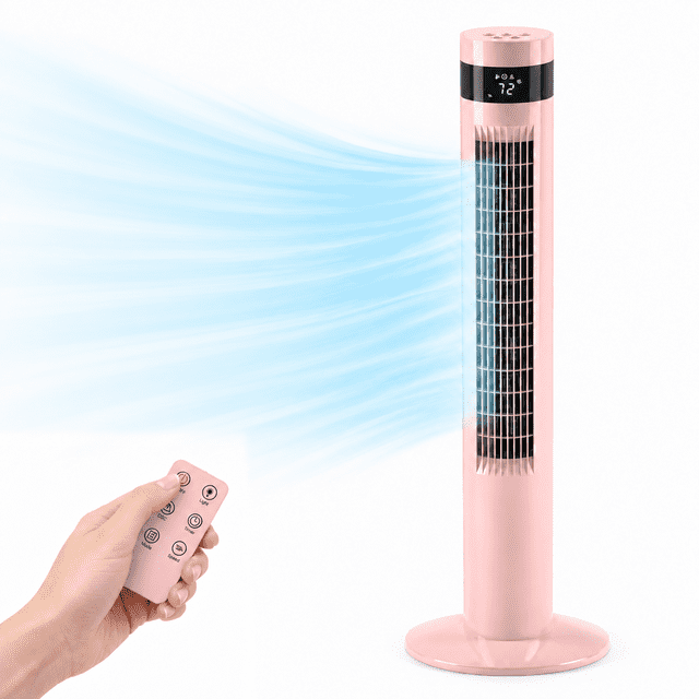 KNDKO Oscillating Tower Fan with Remote Control, 3 Speeds, 3 Modes, 12 ...