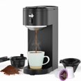 thumbnail image 1 of KNDKO Single Serve Coffee Maker for K Cup POD or Ground Coffee, Coffee Machine with 14oz Water Tank, Adjustable Funnel Handle, Self-Clean, 1 of 9