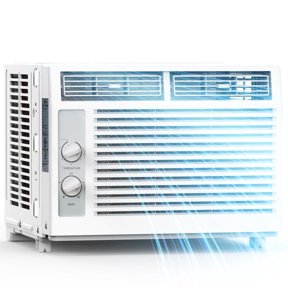 KNDKO Small Room Window Air Conditioner , Remote Included ( 120-Volt , 5000-BTU )