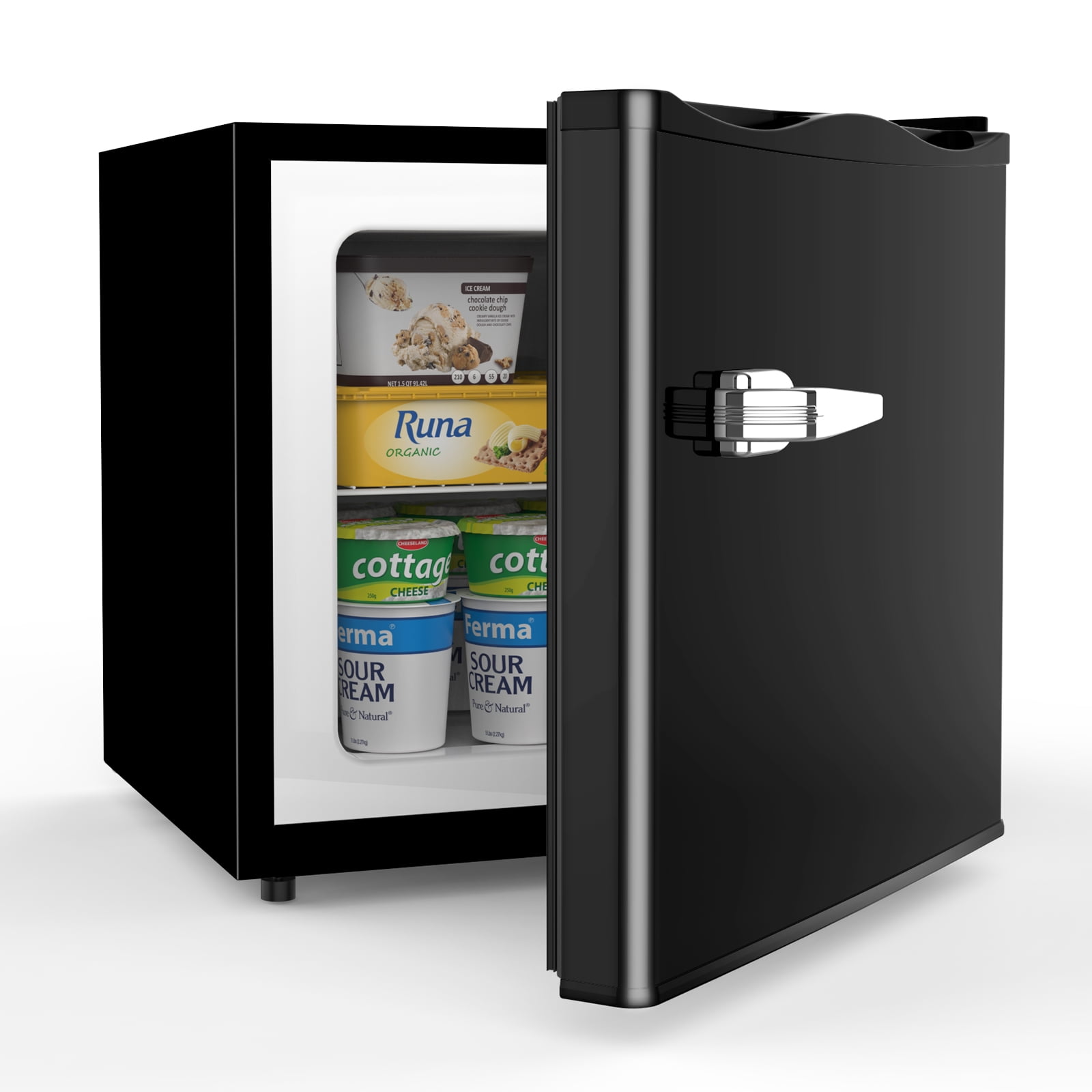 KNDKO Upright Freezer, 1.2 Cu.ft Small Freezer with Adjustable Thermostat & Removable Shelves, Stand Up Freezer for Home/Office, Black