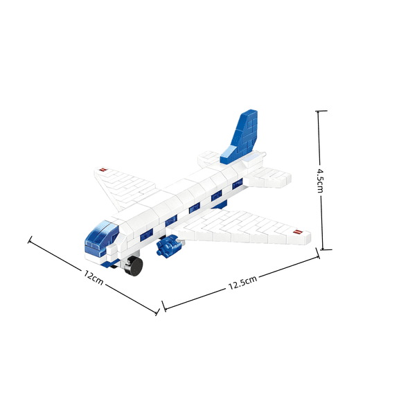 KNEW BUILT Airliner Helicopter Fighter Jet Micro Mini Building Block Toys-DIY Plane Model for Boys,Holiday Gifts,Educational Toy