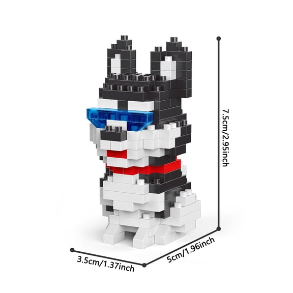 KNEW BUILT Dog Model Mini Building Block Toys Set for Kid Boy Girls Adult Beginner Teddy Hughes Corgi Collie Pet Style Bricks