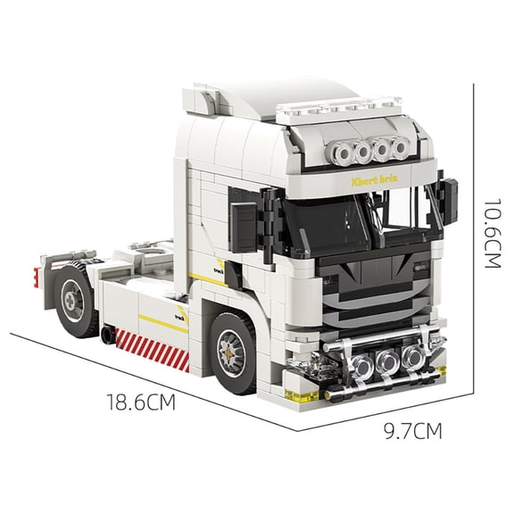 KNEW BUILT European Truck Semi-Trailer,Oil Tanker,Container Trailer Building Block Toys-Boys' Educational Assembly,Festival Gift