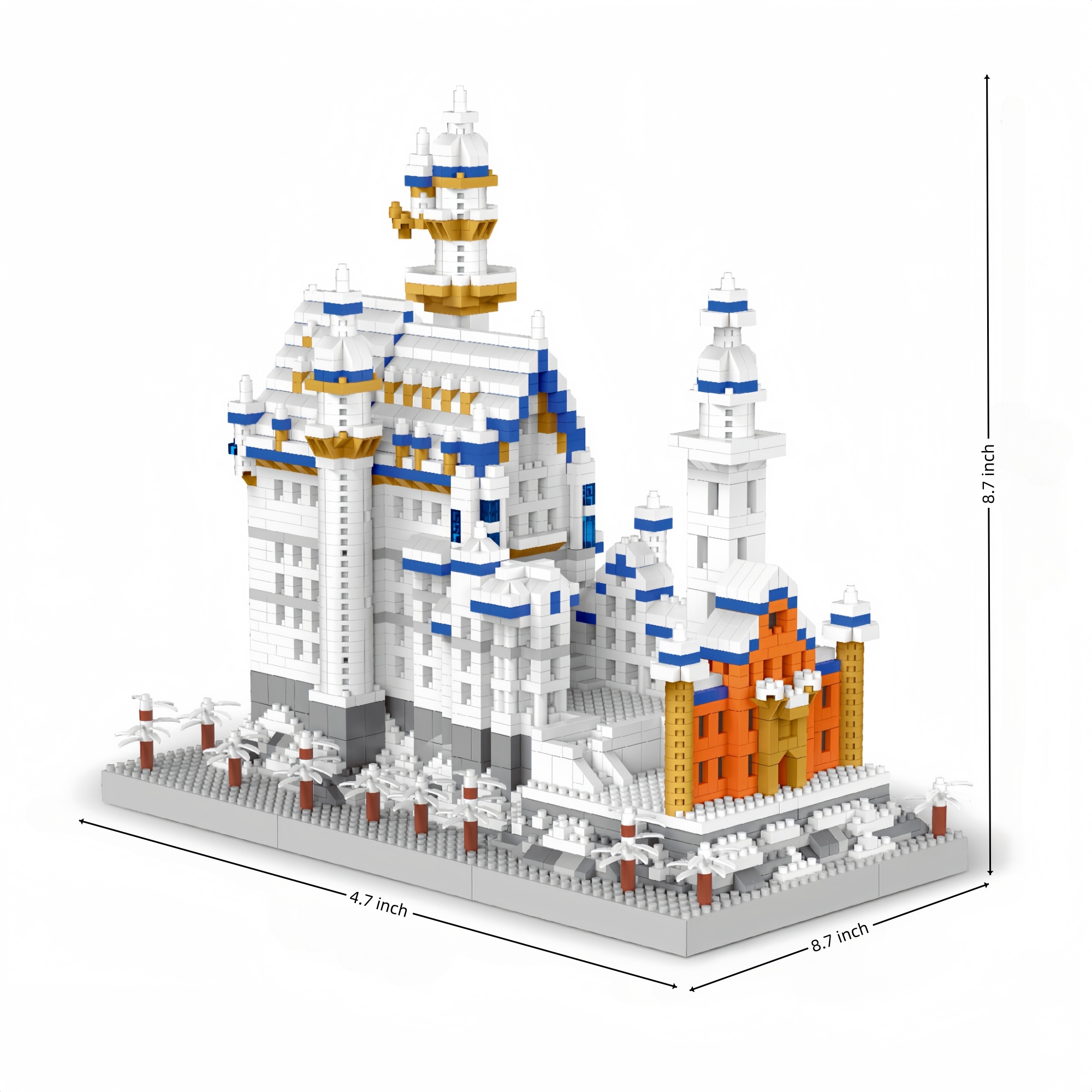 KNEW BUILT Huge New Swan Stone Castle Micro Mini Bricks for Adults Huge ...
