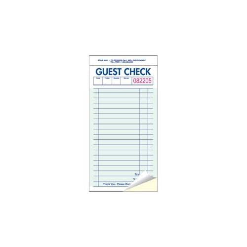 KNG 3142 2 Part Stapled Guest Checks