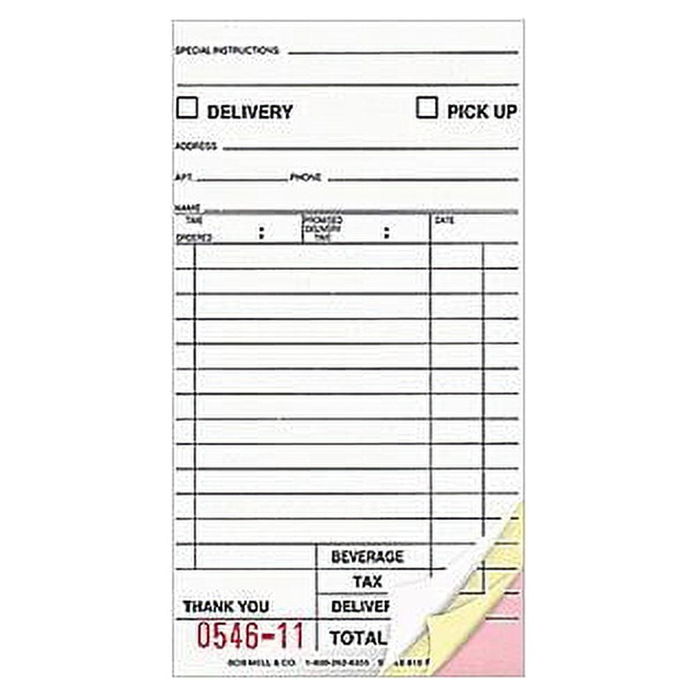 KNG 3169PAD 3 Part Padded Guest Checks