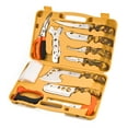 thumbnail image 1 of KNINE OUTDOORS 2022 Hunting Deer Knife Set Yellow Handle Field Dressing Kit Portable Butcher Game Processor Set, 12 Pieces, 1 of 6
