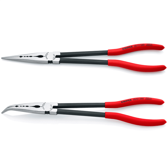KNIPEX 00 80 01 US Extra Long Needle Nose Pliers Set 11 Inch Straight 45