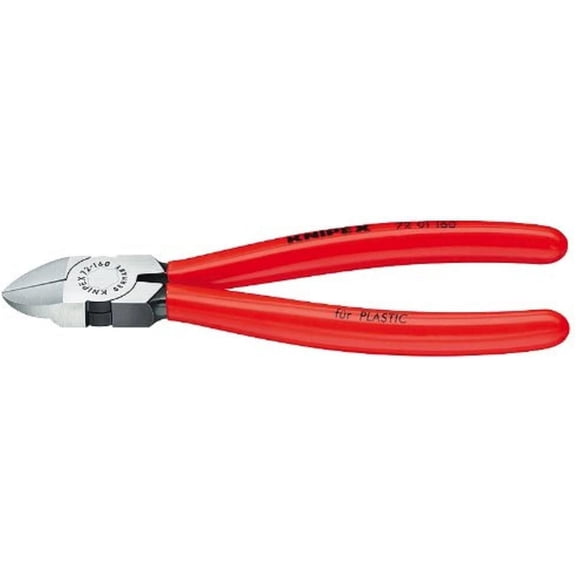 KNIPEX - 72 01 160 Tools - Diagonal Flush Cutter for Plastics (7201160), Red