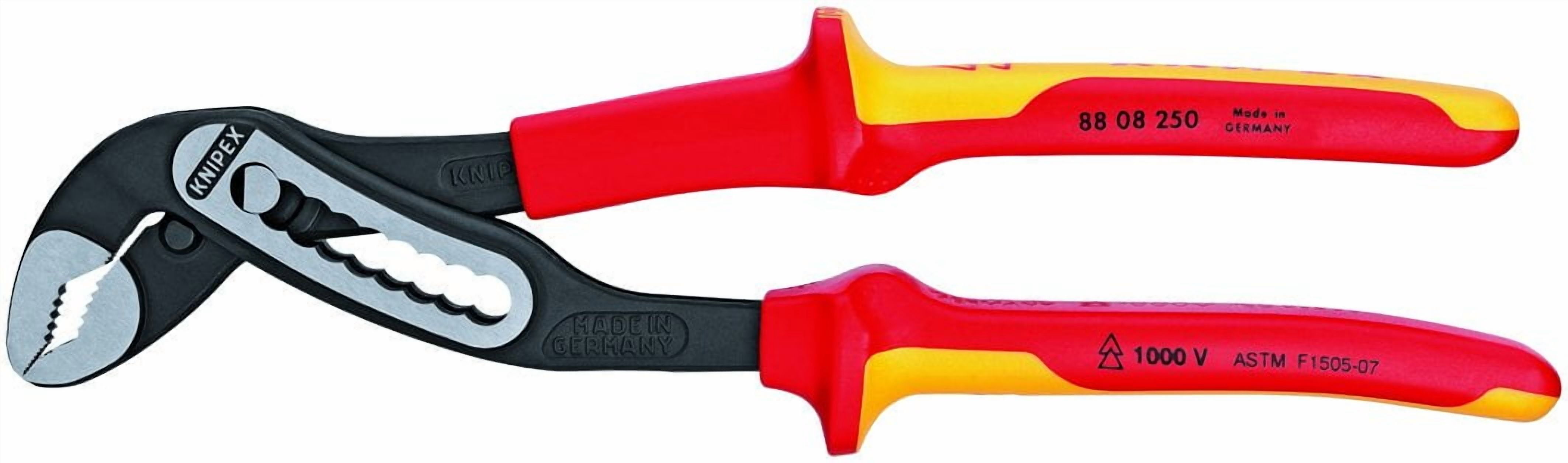 KNIPEX - 88 08 250 SBA Tools - Alligator Water Pump Pliers, 1000V Insulated (8808250SBA), 10 inches