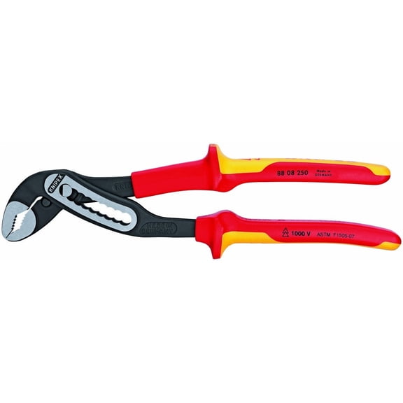 KNIPEX - 88 08 250 SBA Tools - Alligator Water Pump Pliers, 1000V Insulated (8808250SBA), 10 inches