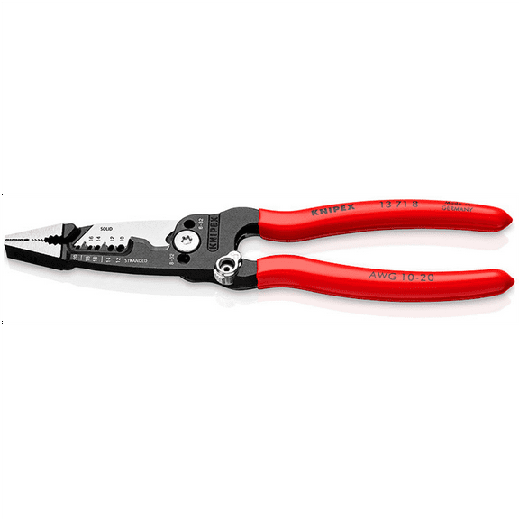 KNIPEX Forged Wire Strippers packaged in clam shell - Non-Slip Plastic Coated Handle