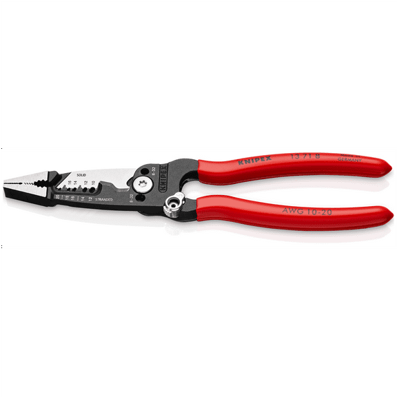 KNIPEX Forged Wire Strippers packaged in clam shell - Non-Slip Plastic Coated Handle