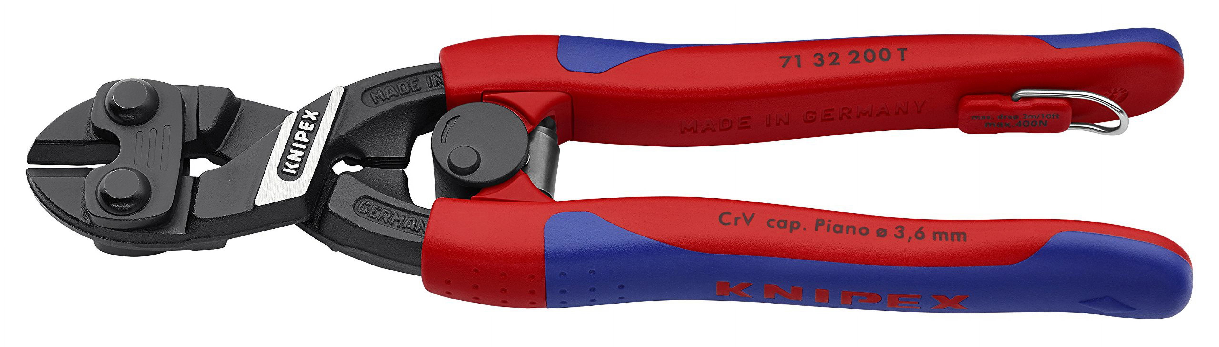 KNIPEX High Leverage Compact Bolt Cut Notched Blade Tether Att CA2