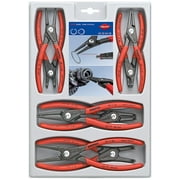 KNIPEX Tools 00 20 04 SB, Precision Circlip Snap-Ring Pliers Set, 8-Piece