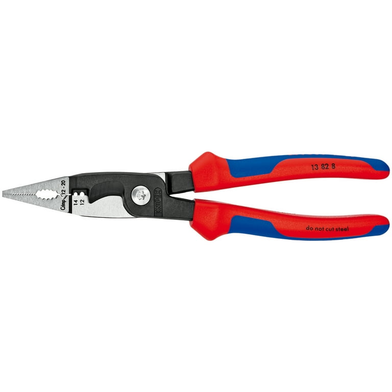 KNIPEX Tools 13 82 8, 6-In-1 Electrical Installation Pliers with