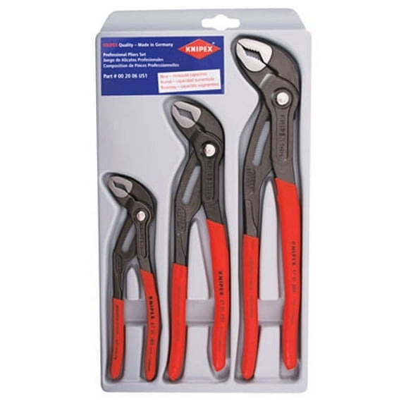 Knipex 002006US1 3-Pc Cobra Pliers Set 7/10/12"