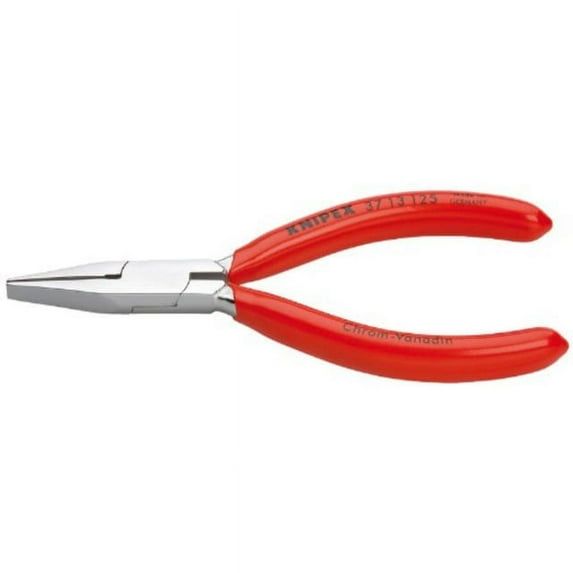 KNIPEX Tools 37 13 125 Smooth Jaw Flat Nose Electronics Pliers, 5-Inch