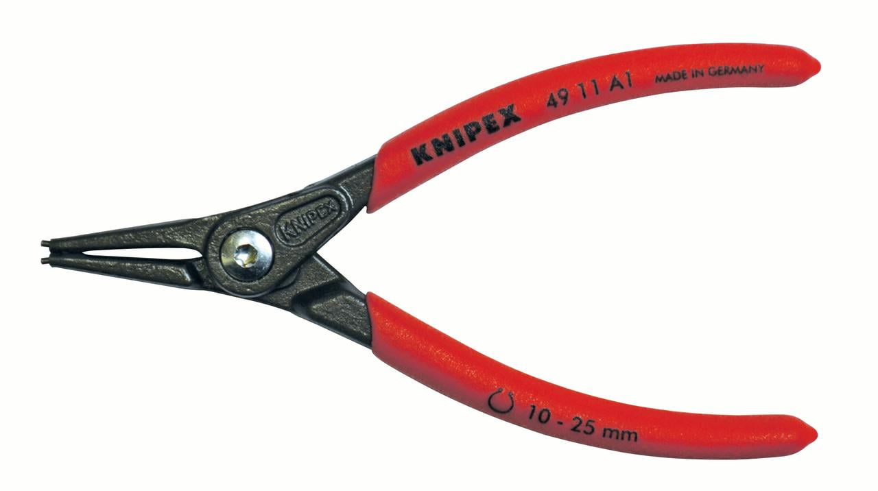KNIPEX Tools 49 11 A1, 5.5-Inch External Straight Precision Retaining Ring Pliers