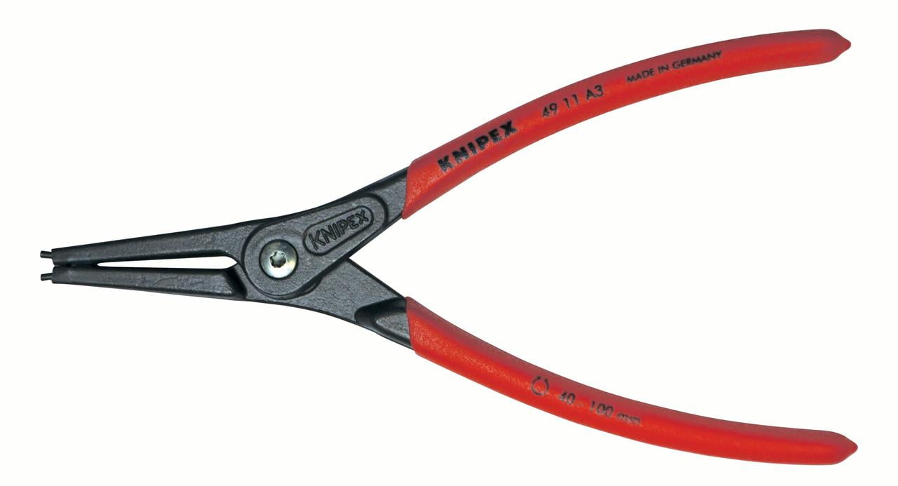 KNIPEX Tools 49 11 A3, 9-Inch External Straight Precision Retaining Ring Pliers