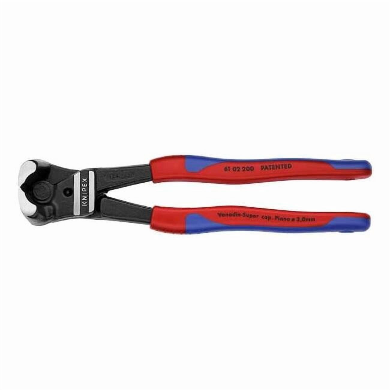 KNIPEX Tools 61 02 200, 8-Inch High Leverage End Cutting Nippers Bolt Cutters, Comfort Grip