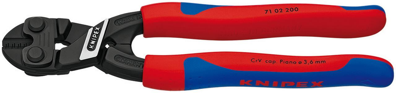 KNIPEX Tools 71 02 200 CoBolt High Leverage Compact Bolt Cutters, Comfort Grip