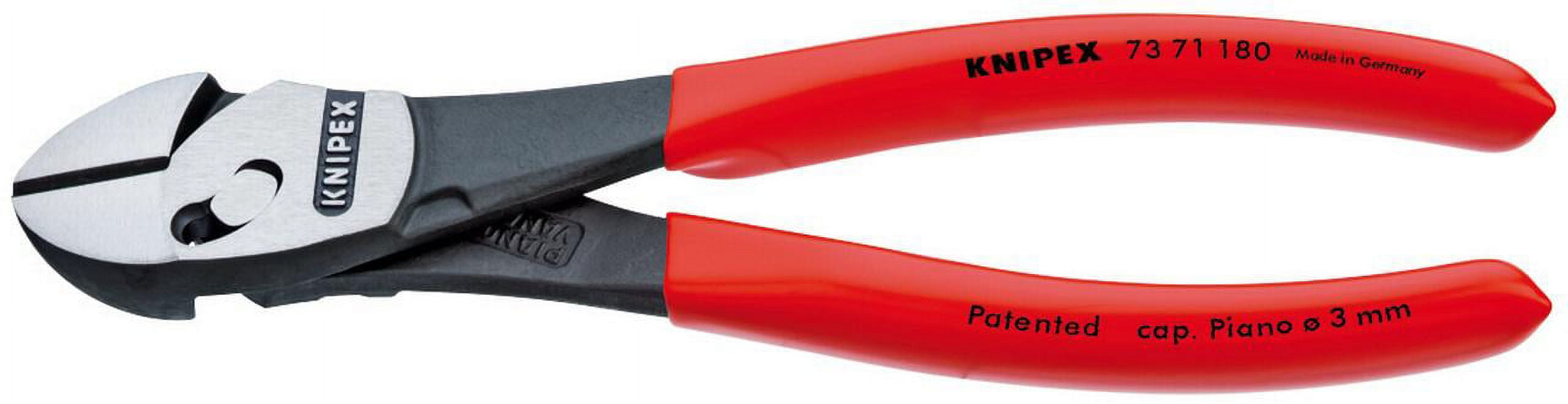 KNIPEX Tools 73 71 180, TwinForce High Leverage Diagonal Cutters with Dipped Handle
