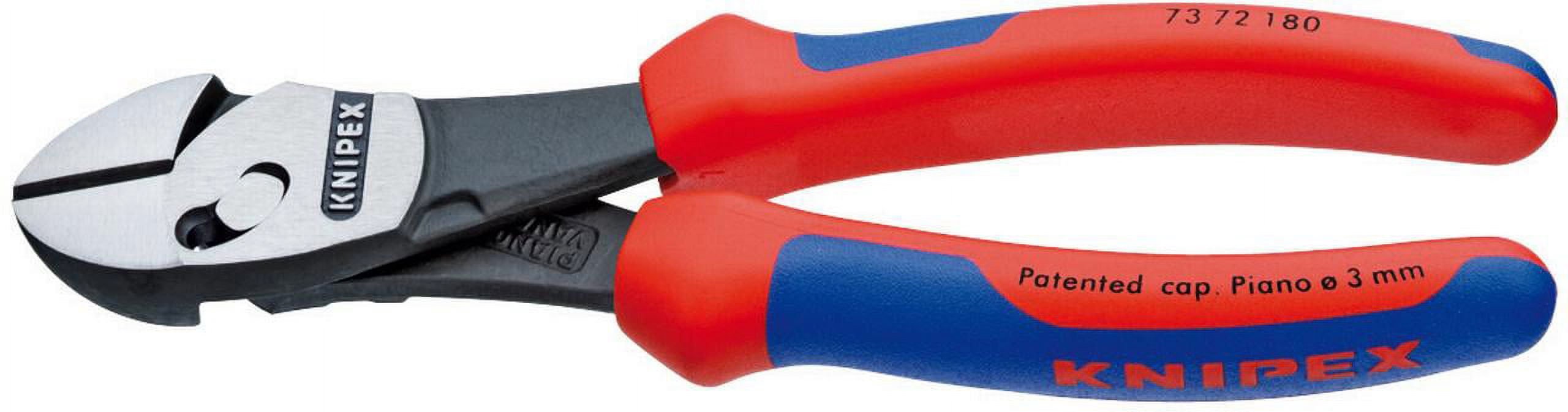 KNIPEX Tools 73 72 180 BK, TwinForce High Leverage Diagonal Cutters with Comfort Grip Handle