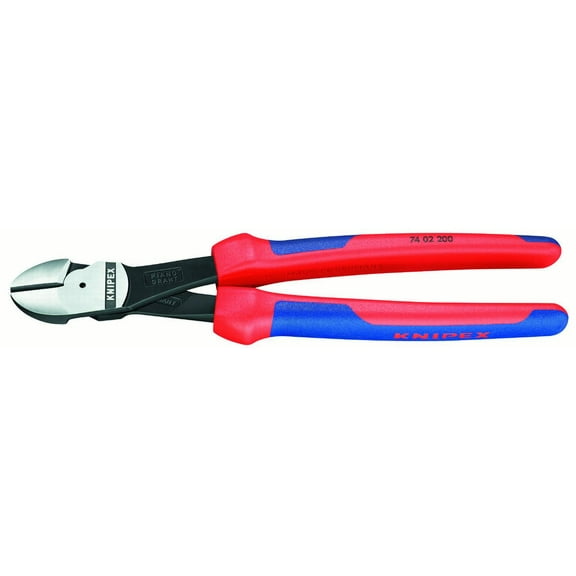 KNIPEX Tools 74 02 200, 8-Inch High Leverage Diagonal Cutters with Comfort Grip