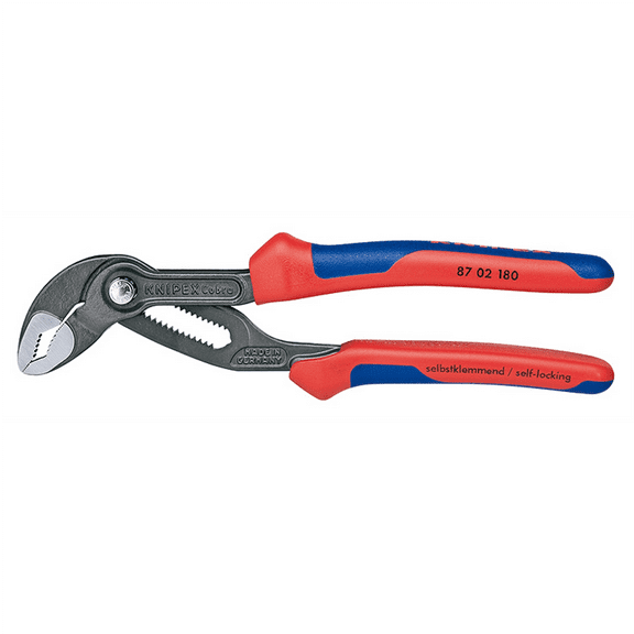 KNIPEX Tools 87 02 180, 7 1/4-Inch Cobra Pliers with Comfort Grip Handles