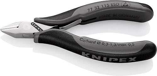 KNIPEX Tools - Electronics Diagonal Cutters, ESD (7732115ESD)