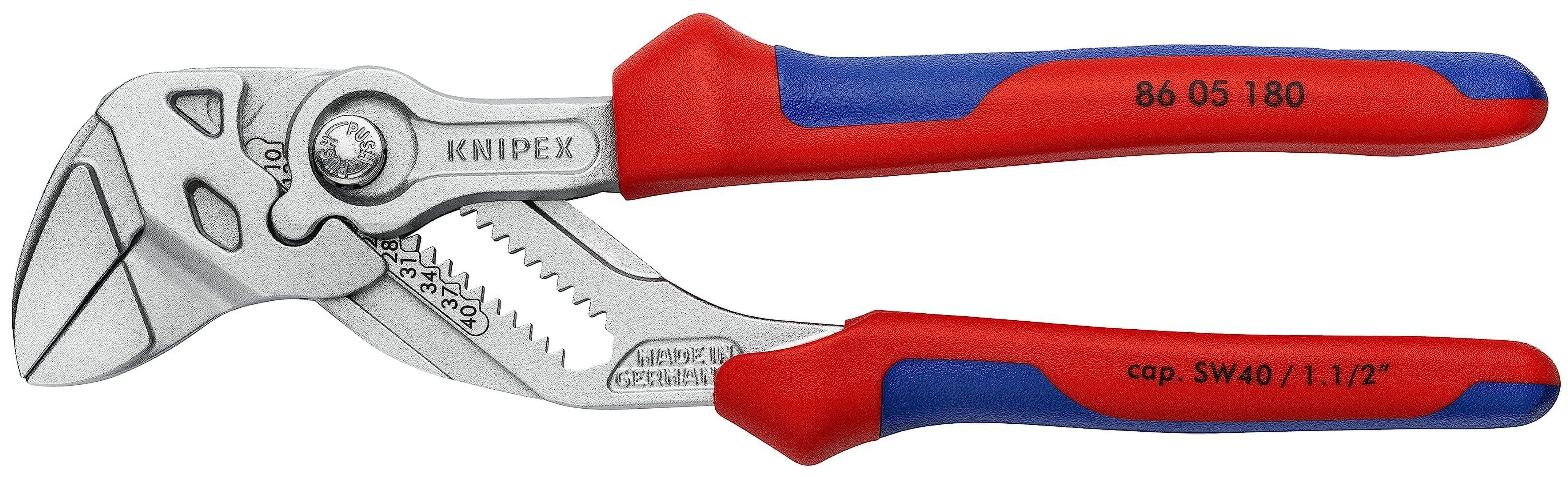 KNIPEX Tools - Pliers Wrench, Chrome, Multi-Component (8605180), 7-1/4 inches CA2