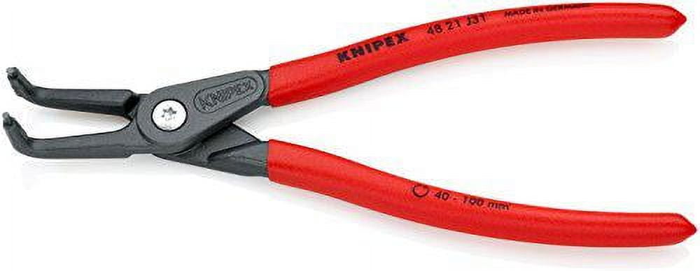 KNIPEX Tools - Precision Circlip Pliers, Internal, 90 Degree Angled, 1 37/64"-3 15/16" Bore Dia. (4821J31), 8.50