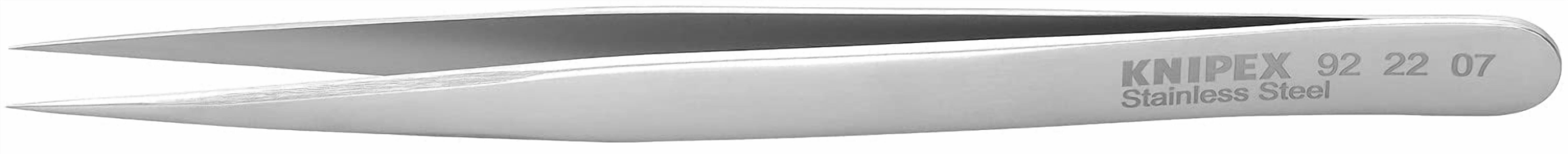 KNIPEX Tools - Precision Tweezers, Stainless, Anti-Magnetic, Acid-Proof (922207)