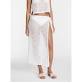 thumbnail image 1 of No Boundaries Crochet Knit Skirt with Side Tie, Women's, 1 of 6